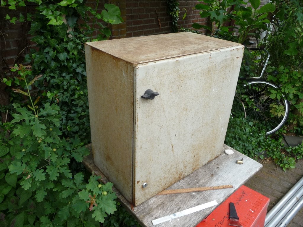 stalen buitenkast, Ophalen, Gebruikt