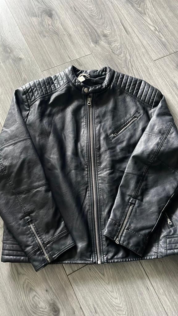 Mooi  Nieuw Heren jack  ., geen echt leer .,, Ophalen of Verzenden, Nieuw, Overige maten, Zwart