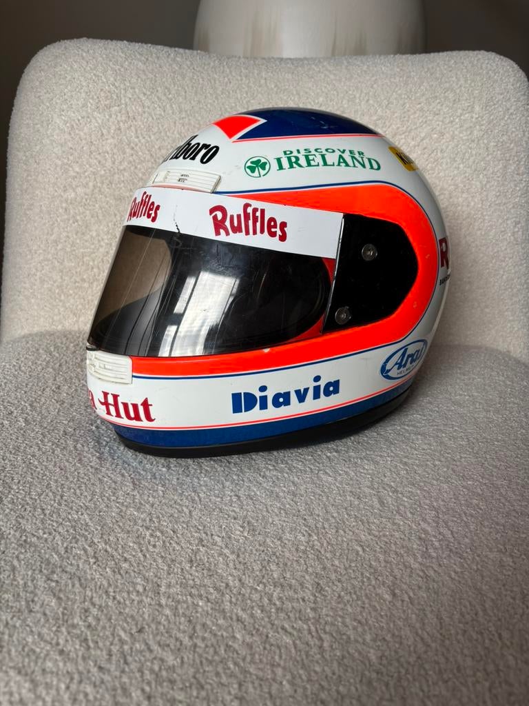 Rubens Barrichello helm F1, Verzamelen, Ophalen of Verzenden, Zo goed als nieuw, Formule 1