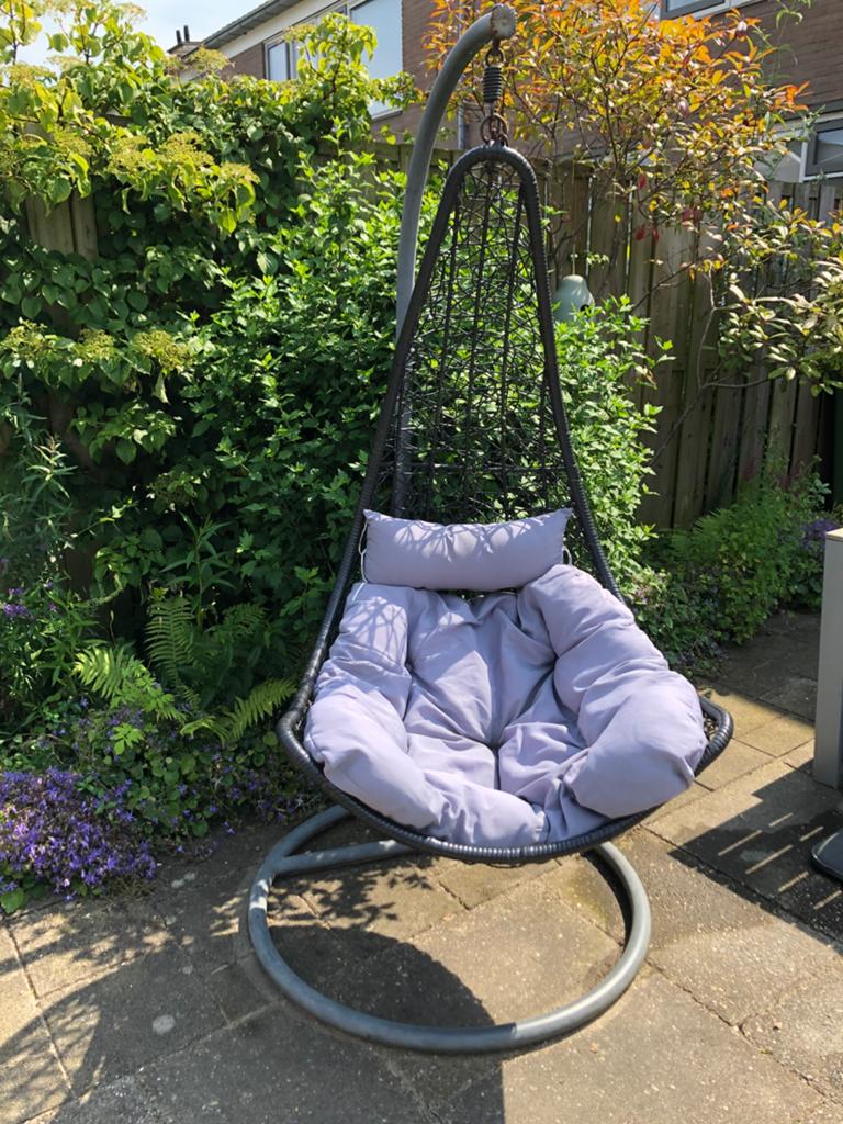Hangstoel - Faya intratuin met kussen, Tuin en Terras, Tuinstoelen, Gebruikt, Metaal, Ophalen