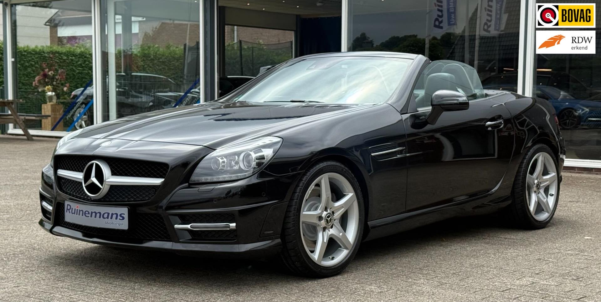 Mercedes-Benz SLK-klasse 350 AMG / HARMAN / ILS / AIRSCARF, Auto's, Automaat, Achterwielaandrijving, Zwart, Bedrijf