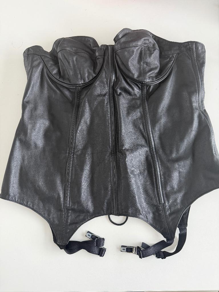 Corset leer, Ledapol, XL, Ledapol, Verzenden, Zwart, Body of Korset