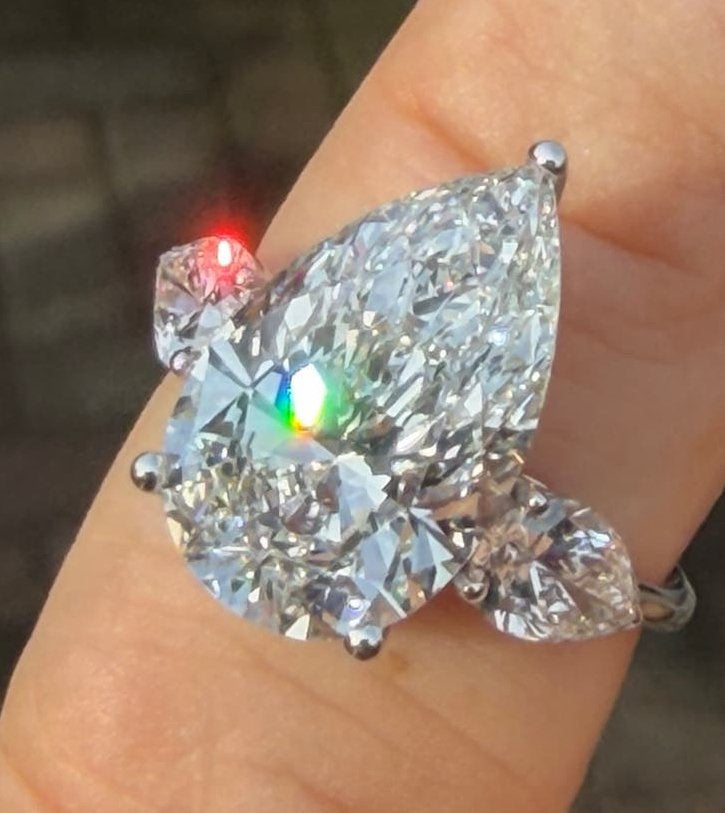 Nieuwe witgouden ring met VS2 diamant van maar liefst 6CT!, Wit, Nieuw, Ophalen of Verzenden, 17 tot 18