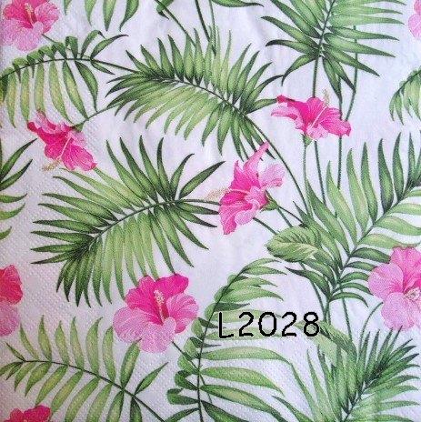 Servetten decoupage/bullet journal * Bloem en blad L2028, Verzenden, Nieuw