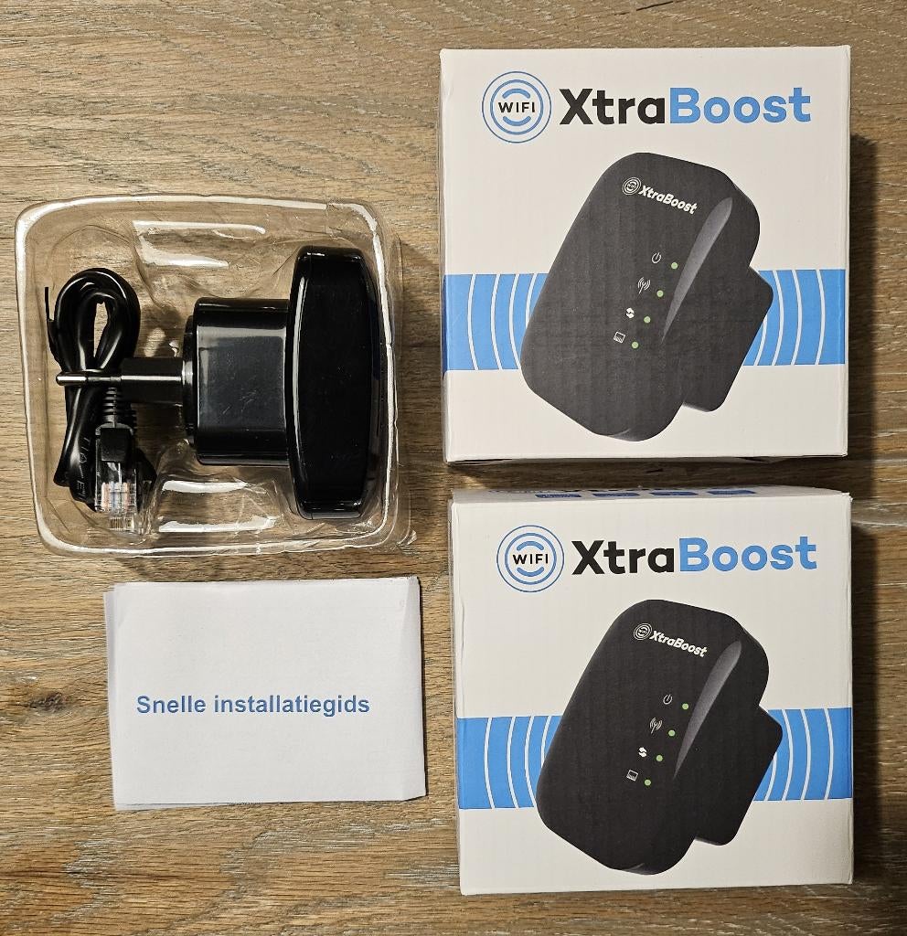 2 stuks XtraBoost WiFi versterker stopcontact   € 35,00, Ophalen of Verzenden, Zo goed als nieuw, Overige Merken