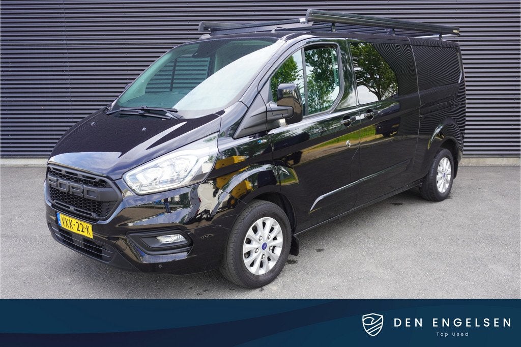 Ford Transit Custom 130pk Automaat L2H1 Limited Raptor gril, 15 km/l, Euro 6, 1650 kg, Zwart