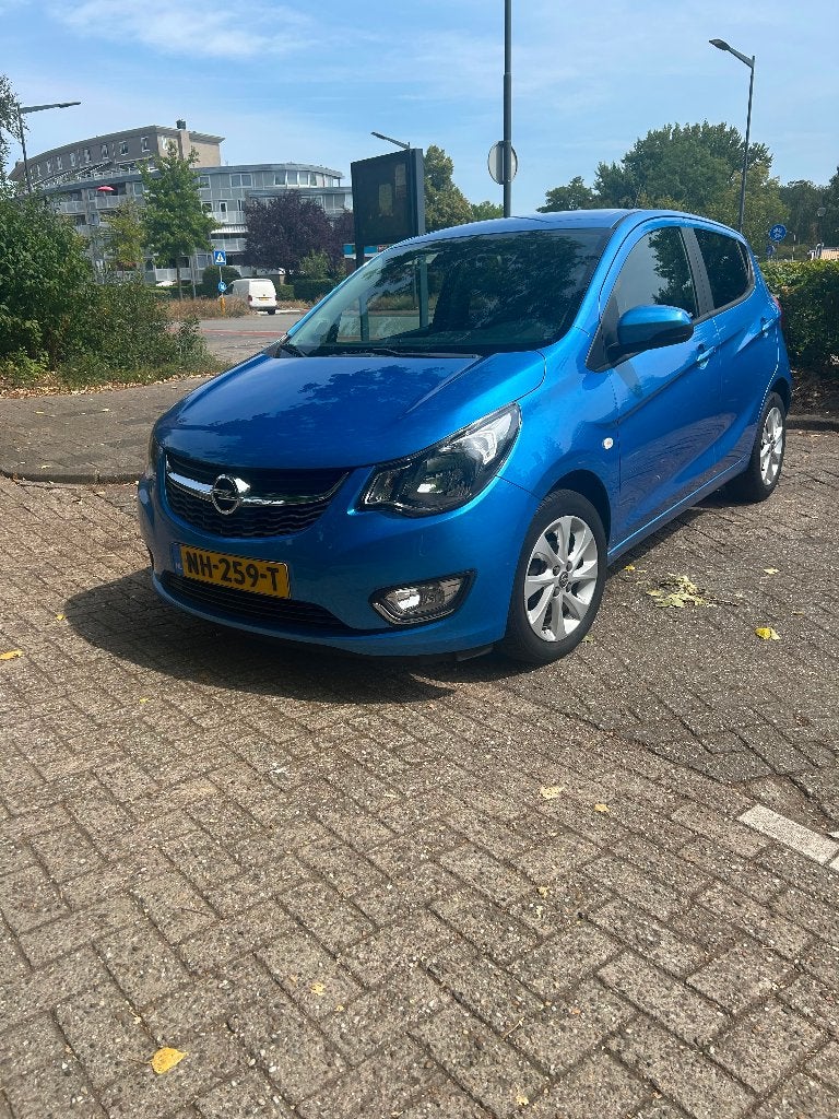 Opel Karl 1.0 Ecoflex 55KW 2017 Apple carplay cruise control, Voorwielaandrijving, 74 pk, Zwart, Blauw