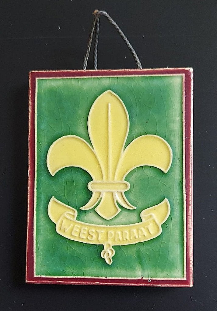 Vintage Scouting Tegeltje Westraven Utrecht - Weest Paraat, Ophalen of Verzenden, Zo goed als nieuw, Overige typen