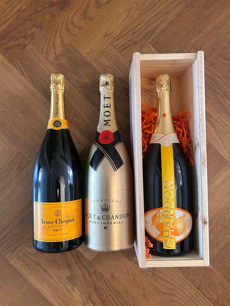 Moët, Veuve Clicquot en Chandon Spritz - 3 x Magnum, Ophalen, Frankrijk, Nieuw, Champagne