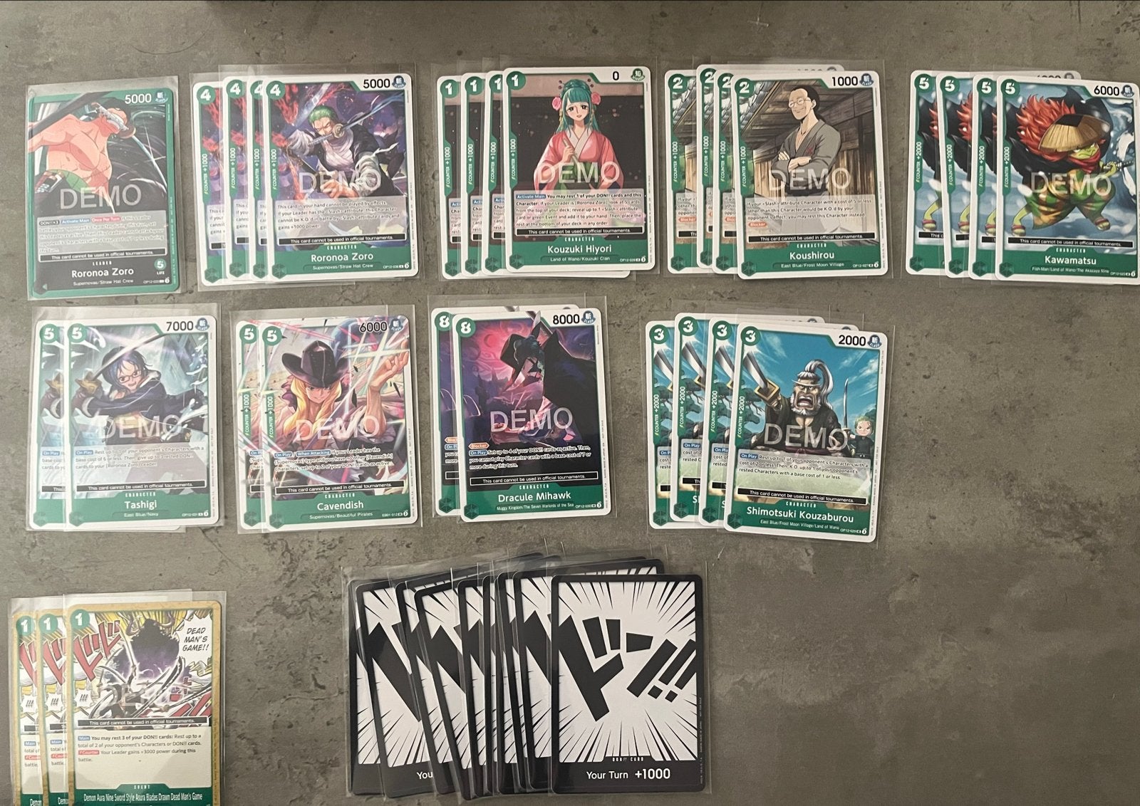 Roronoa Zoro DEMO DECK - Uniek One Piece collecters item, Ophalen of Verzenden, Zo goed als nieuw, Speeldeck