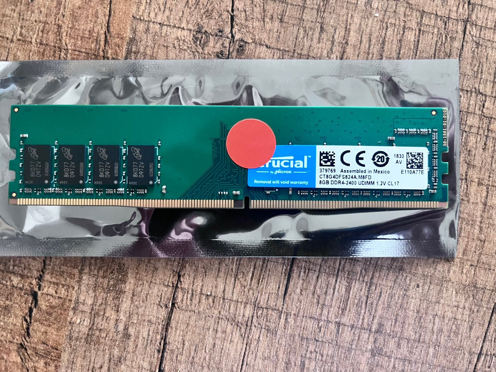 32GB ddr4  2400mhz Crucial  RAM geheugen (4 x 8gb), Computers en Software, RAM geheugen, Ophalen, 32 GB, DDR4, Zo goed als nieuw