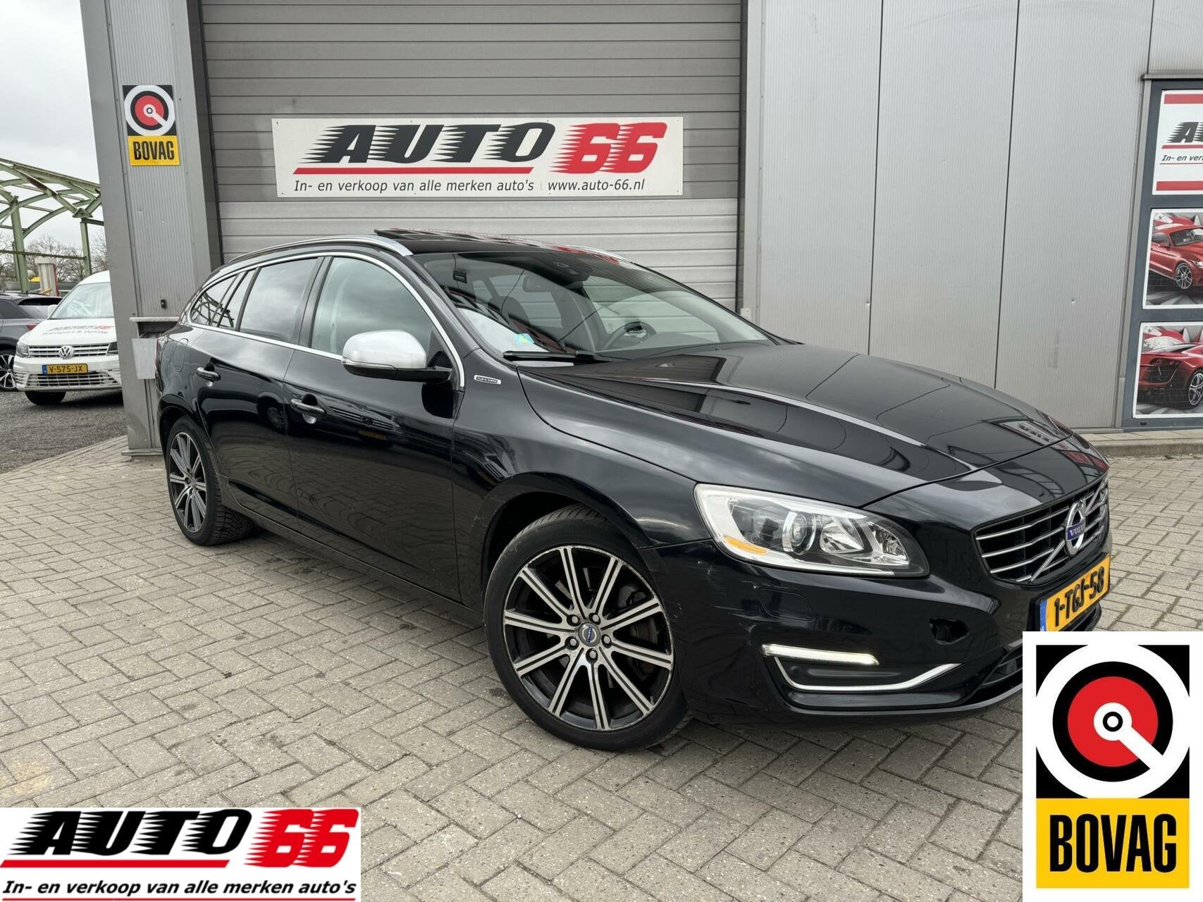 Volvo V60 2.4 D6 AWD Plug-In Hybrid Summum, Auto's, Volvo, Automaat, Zwart, Met garantie (alle), Automatische klimaatregeling