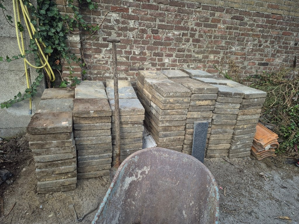 Betontegels 30x30, Kasseien, Bakstenen & Dakpannen, Ophalen, Gebruikt, Betonplex