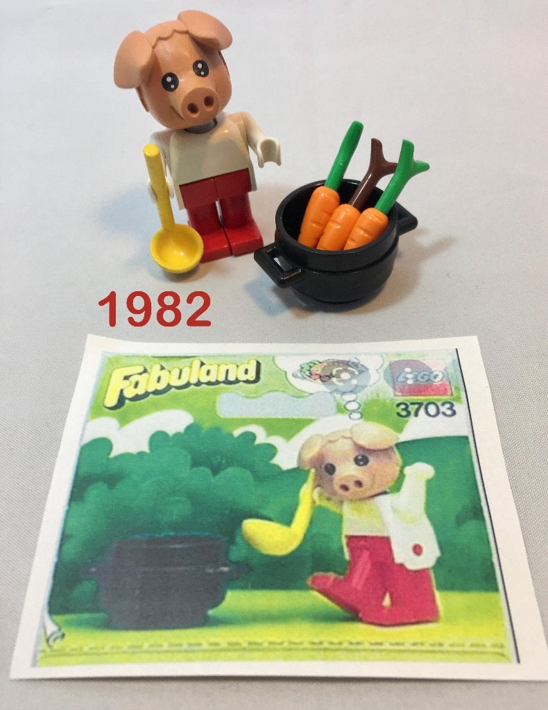 Lego Fabuland 3703 Varkentje met kookpot en extra's, Overige thema's, Lego, Ophalen of Verzenden, Zo goed als nieuw