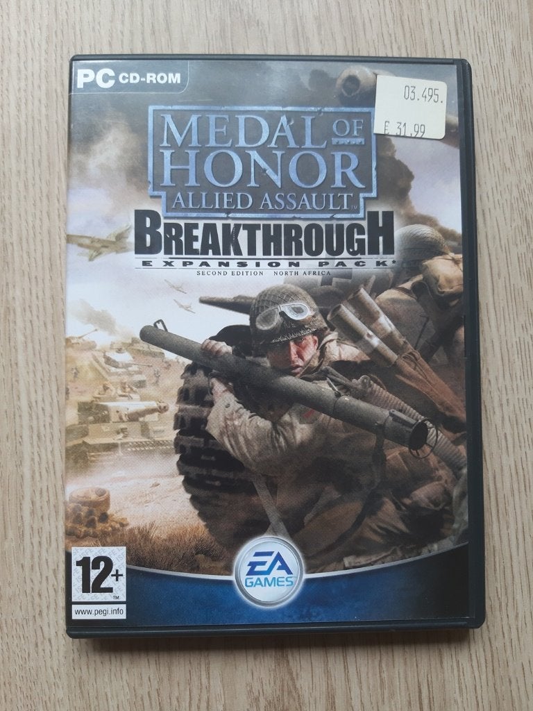 PC spel: "Medal of Honor Allied Assault; Breakthrough", Shooter, Verzenden, 1 speler, Zo goed als nieuw