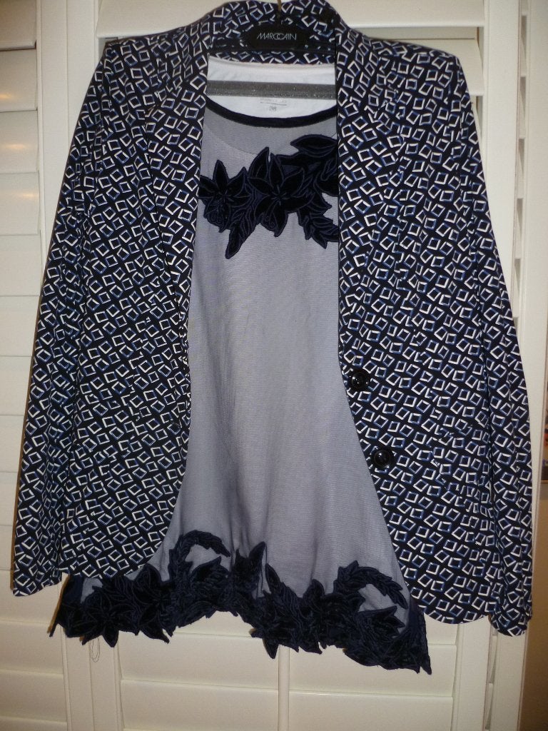 Mi Piace blazer d bl met motief mt S NIEUW, Kleding | Dames, Jasjes, Kostuums en Pakken, Ophalen of Verzenden, Nieuw, Maat 38/40 (M)