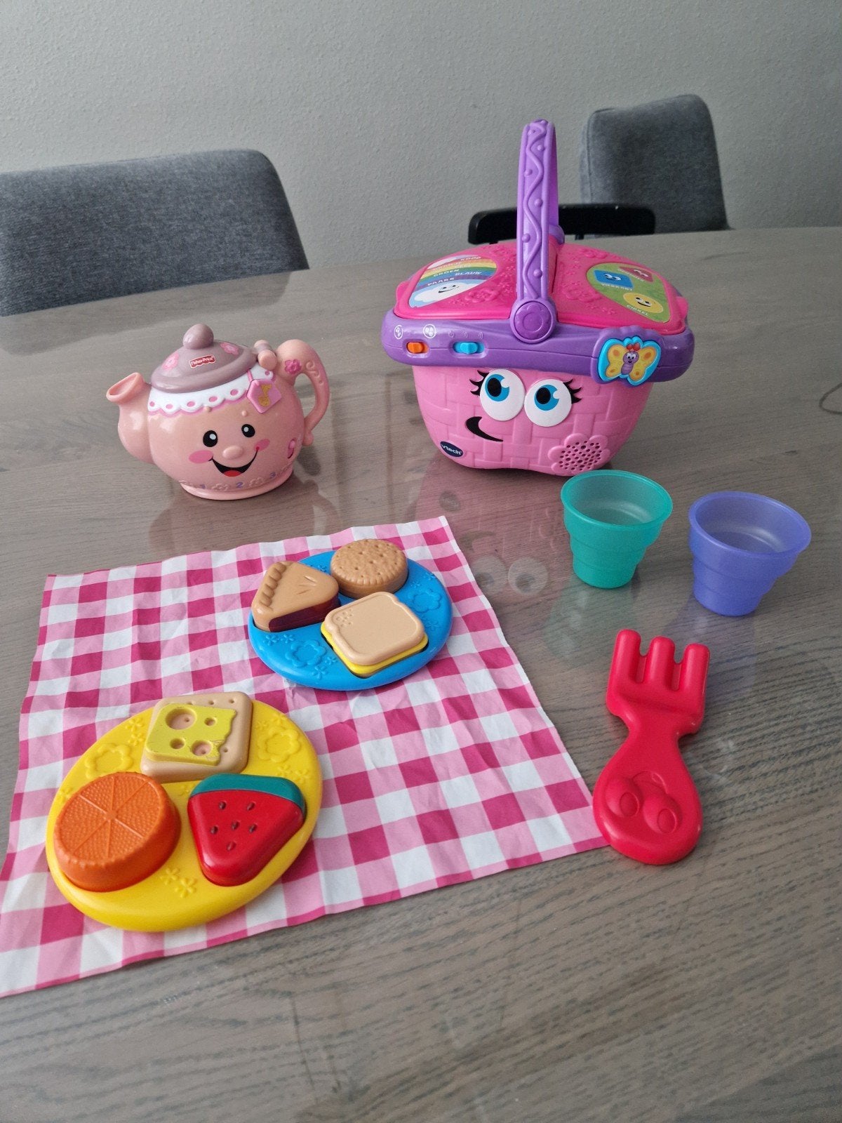 VTech Picknickmand en Fisher-Price Theepot, Ophalen, Gebruikt, Overige typen, Met licht