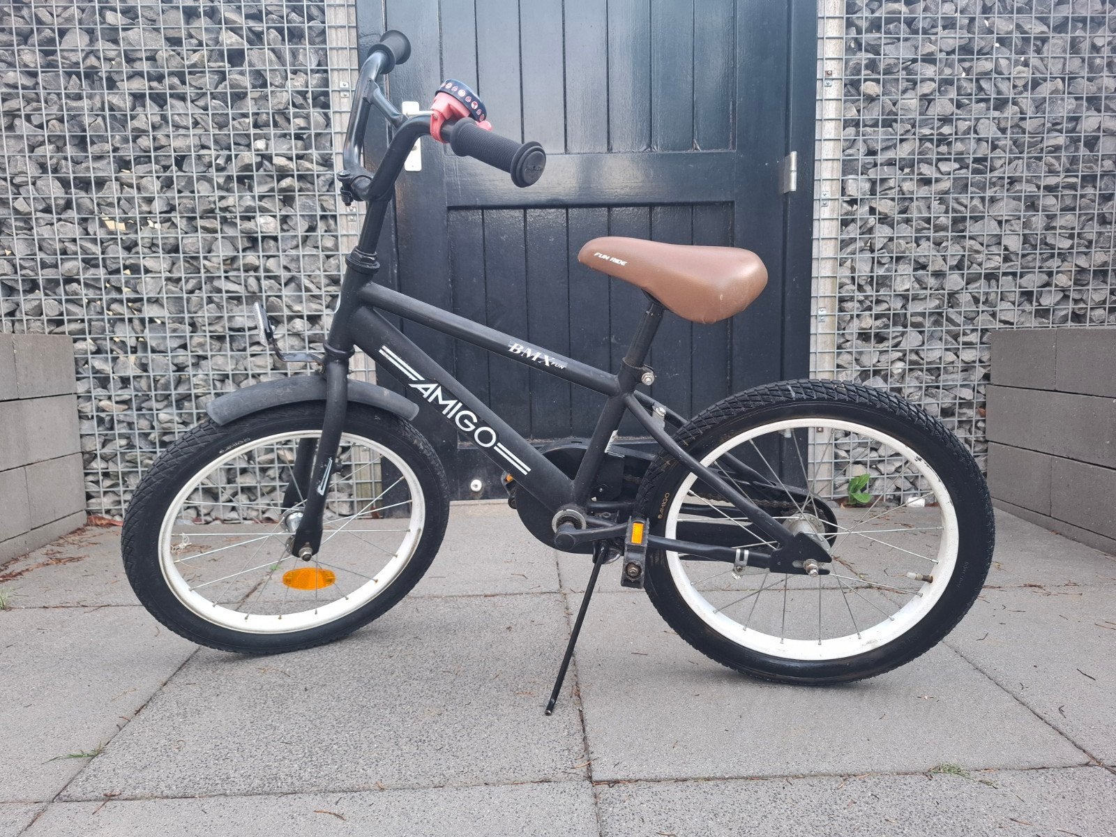 Amigo kinderfiets 18 inch - Zwart, Ophalen, Terugtraprem, Amigo, 16 tot 20 inch