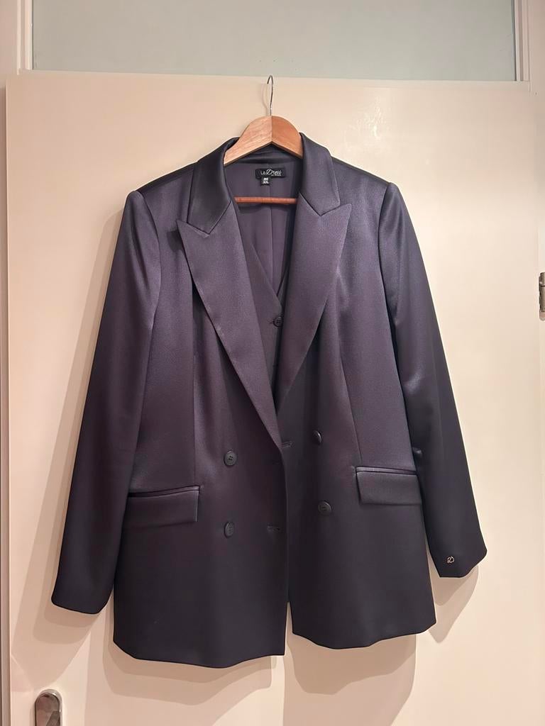 Driedelig LaDress pak xl, Ophalen of Verzenden, Zo goed als nieuw, Maat 46/48 (XL) of groter, Grijs