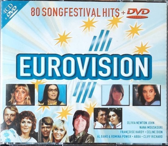 Eurovision - 80 songfestival hits - 4 CD + DVD, Inclusief DVD, Boxset, Ophalen of Verzenden, Zo goed als nieuw