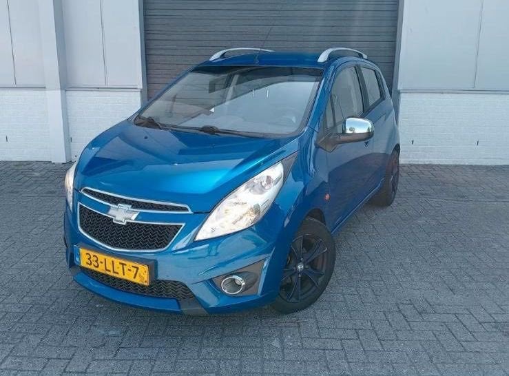 Chevrolet Spark 1.2 2010 Blauw, Auto's, Voorwielaandrijving, 4 cilinders, Blauw, Origineel Nederlands