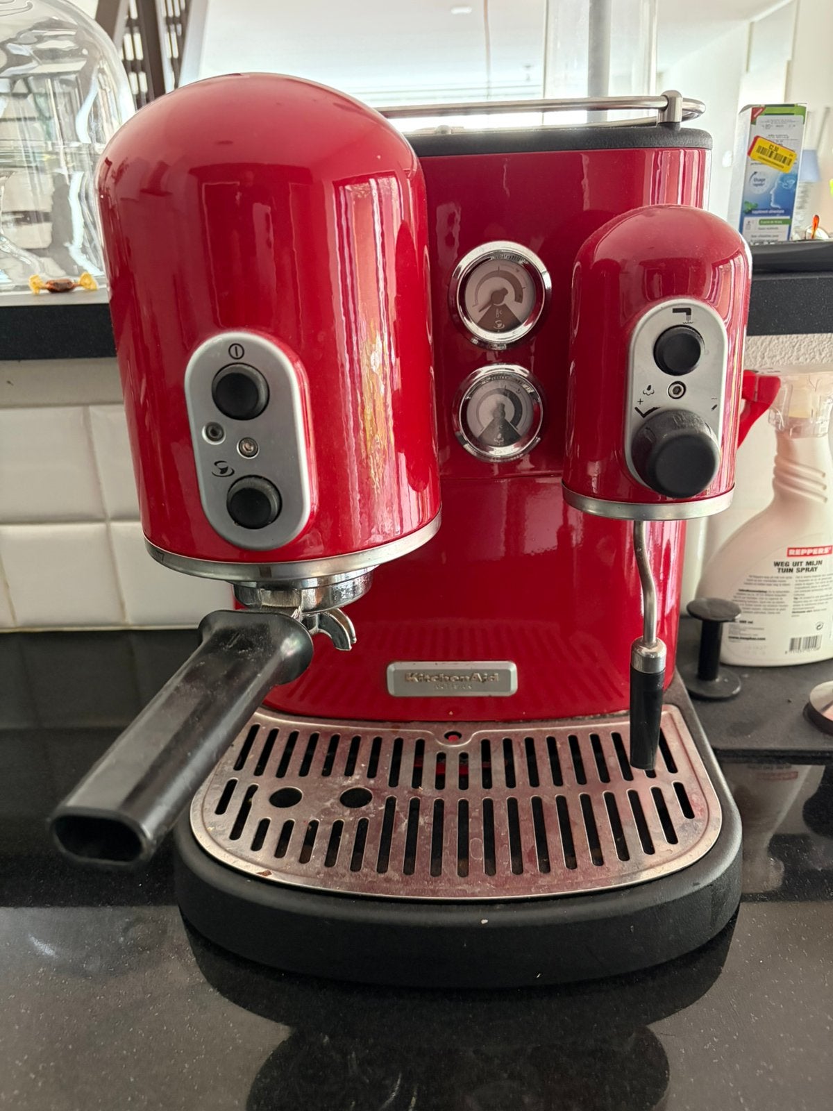 4 st Kitchen Aid espressomachine - opknappers-, Ophalen, Espresso apparaat, Gemalen koffie, 1 kopje