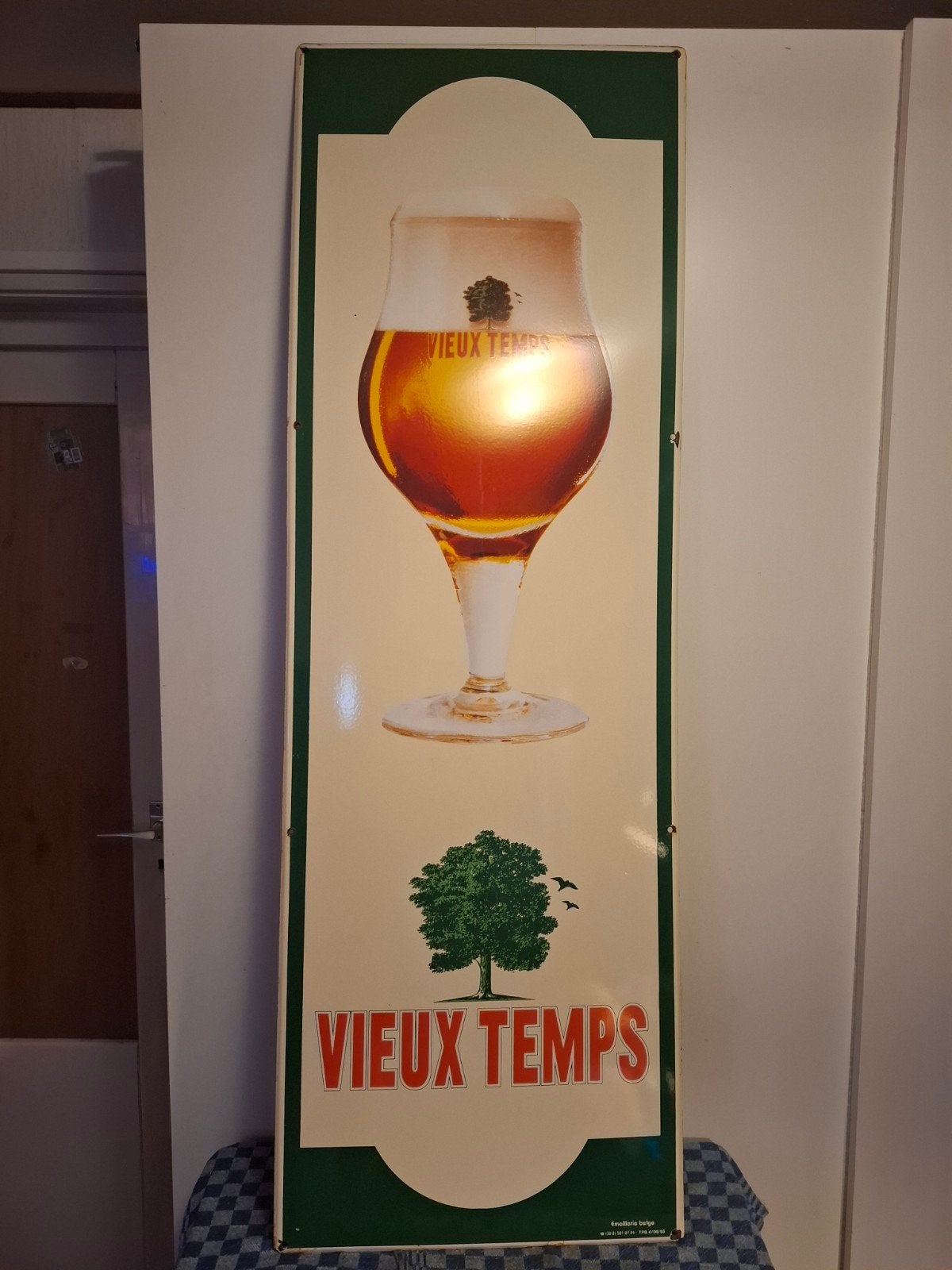 emaille bord, Ophalen of Verzenden, Zo goed als nieuw, Reclamebord, Plaat of Schild, Overige merken