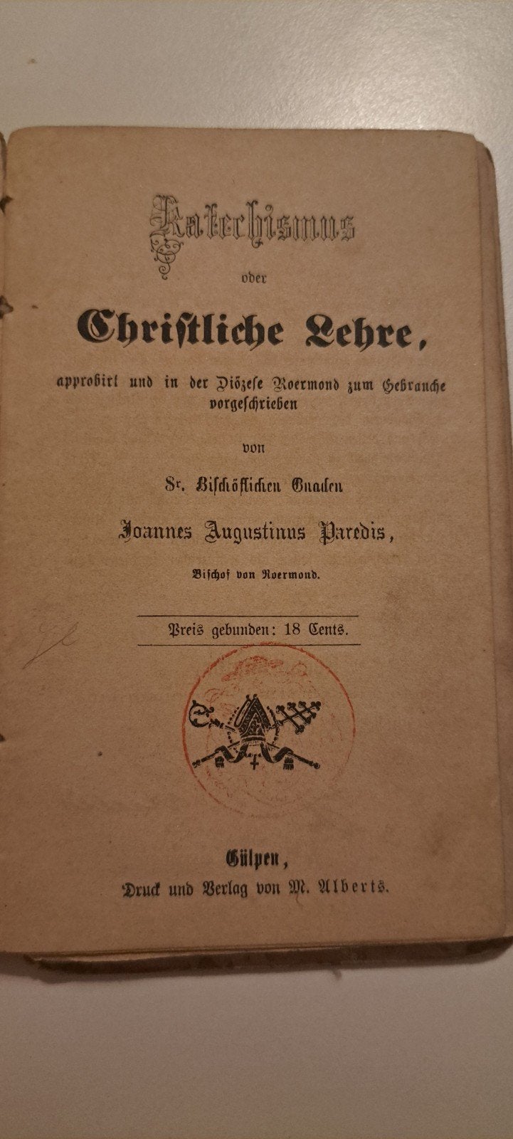 Zeldzaam: Katechismus of Christelijke Leer (1886), Antiek en Kunst, Ophalen of Verzenden, Joannes Augustinus Paredis