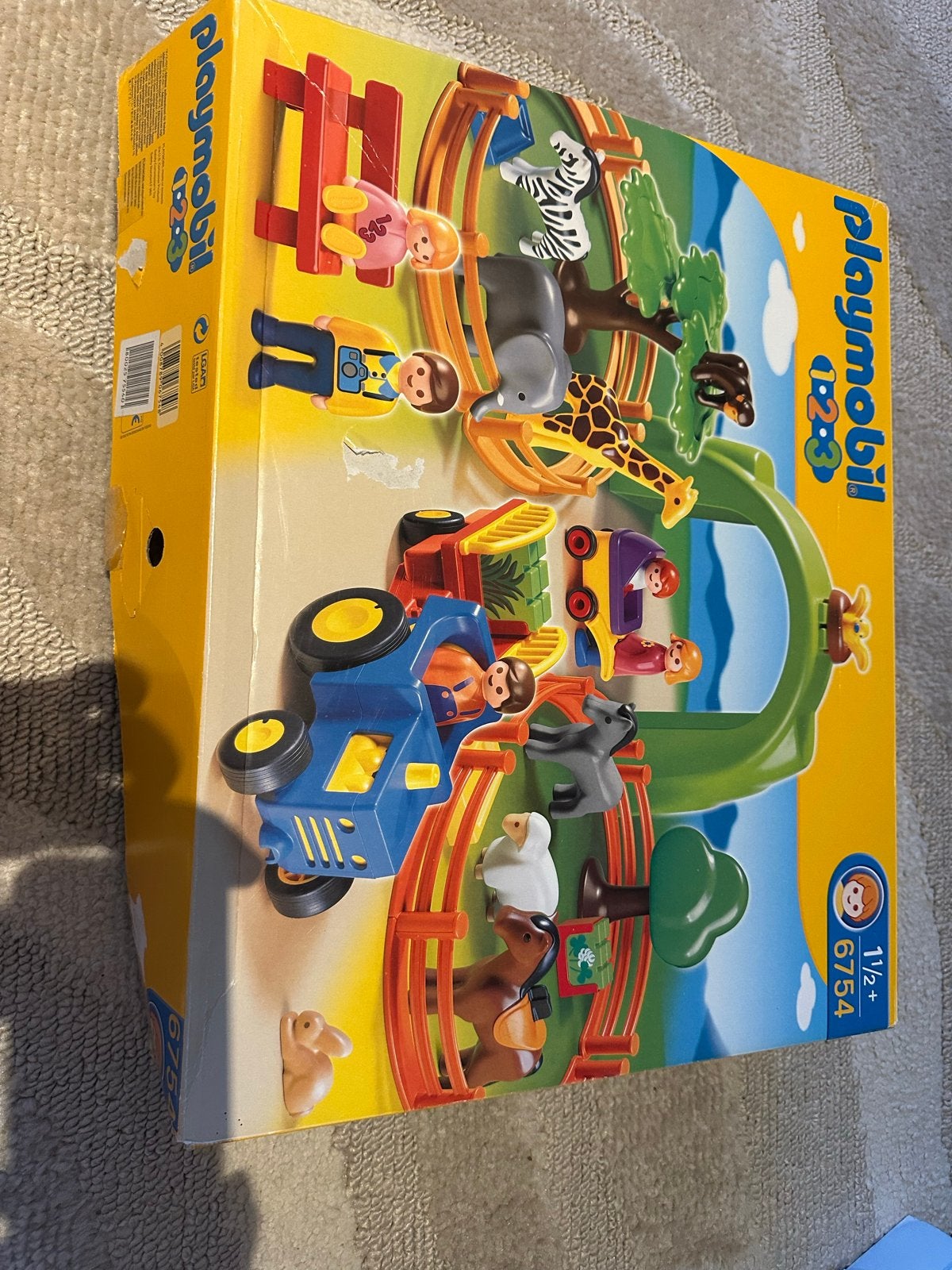 Playmobil 1.2.3 Boerderij met dieren en tractor (6754), Complete set, Overige typen, 1.2.3, Ophalen of Verzenden