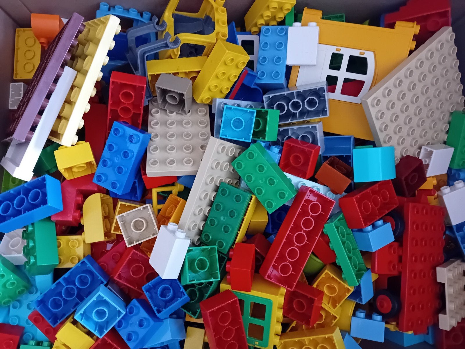Grote doos vol originele lego Duplo blokken, Gebruikt, ., Ophalen of Verzenden, Duplo