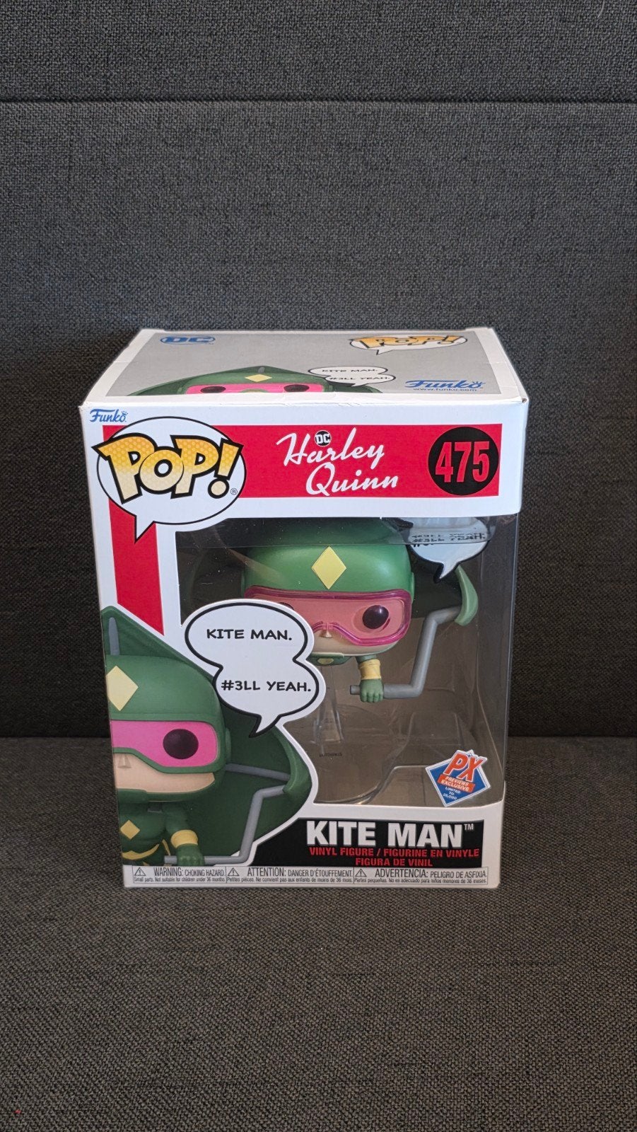 Medium Funko Pop! DC Harley Quinn - Kite Man #475, Verzamelen, Poppetjes en Figuurtjes, Ophalen of Verzenden, Zo goed als nieuw