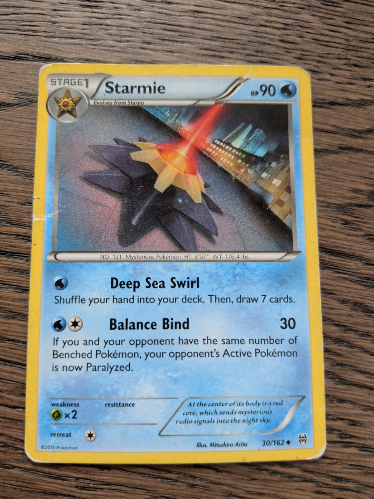 Pokemon stage 1 Starmie, Ophalen of Verzenden, Zo goed als nieuw, Losse kaart
