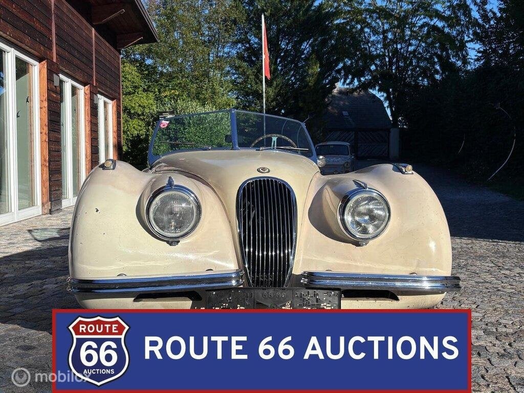 Jaguar XK120 OTS | 1952 | Route 66 Auctions, Overige carrosserieën, Zwart, Bedrijf, Handgeschakeld