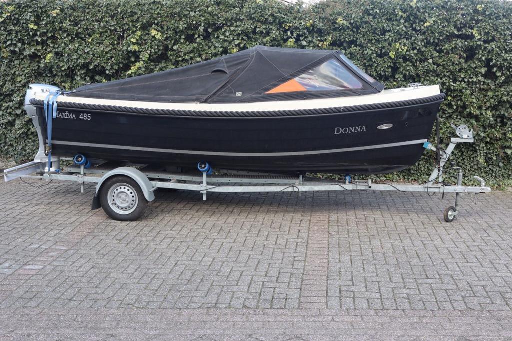 Maxima 485 sloep, 10pk Honda Motor, zgan, Watersport en Boten, Afdekzeil, Ophalen of Verzenden, Zo goed als nieuw, Maxima