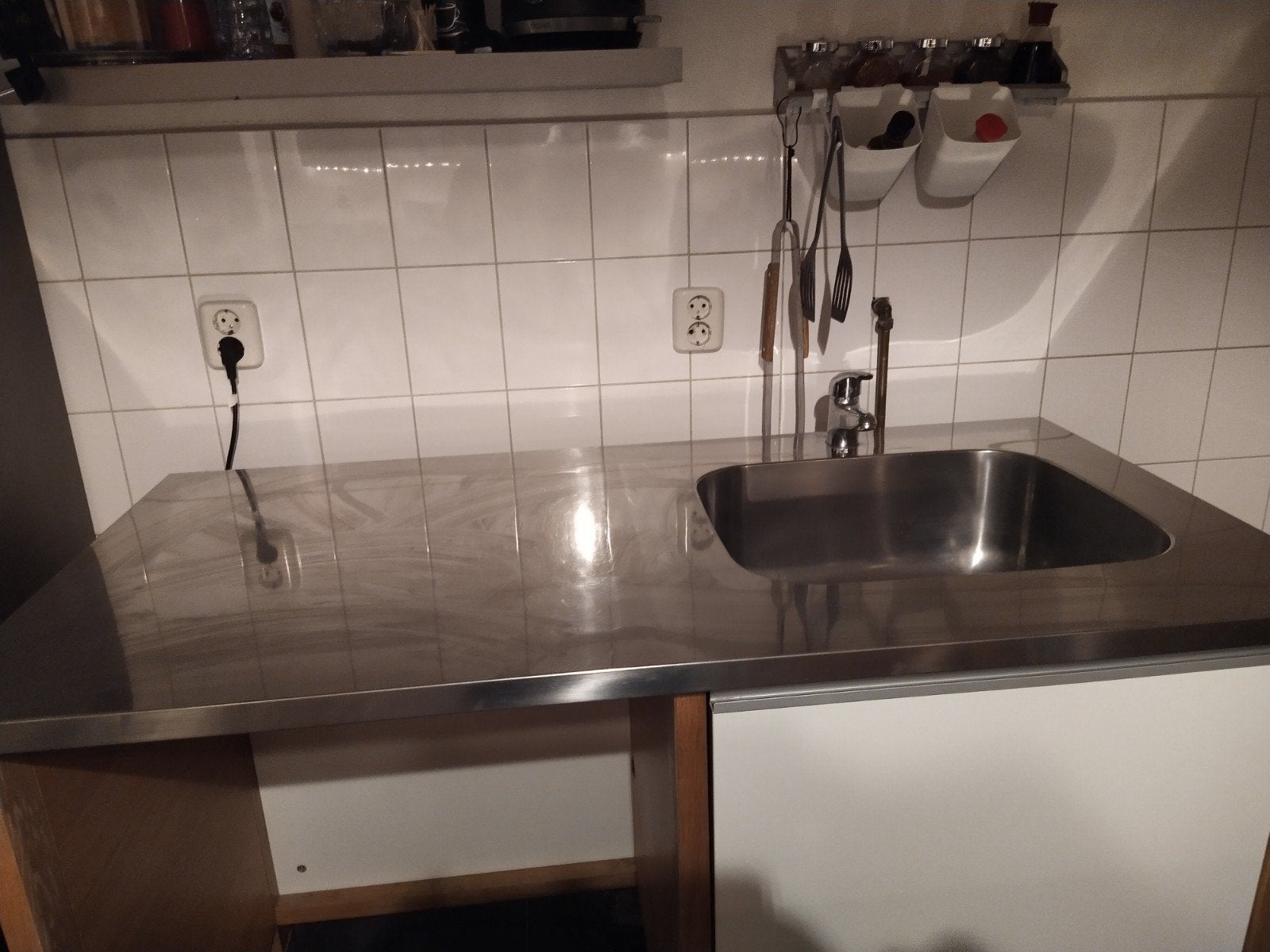 was tafel, Ophalen, Gebruikt, Wit, Staal of Rvs