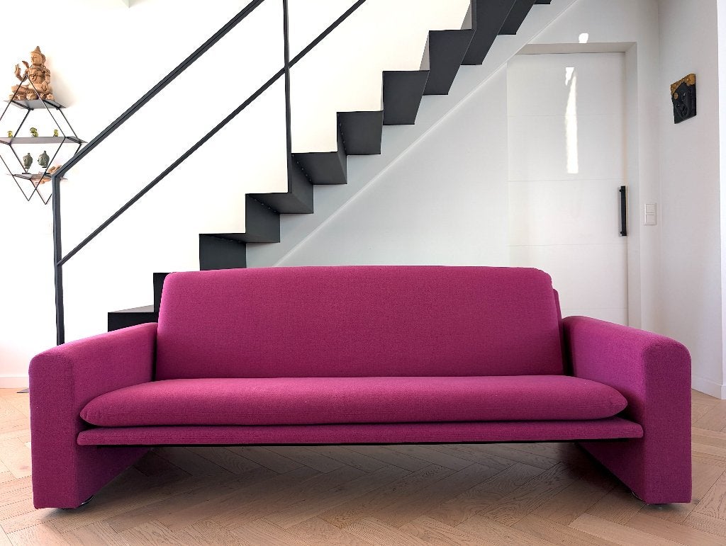 Artifort 691 3-zits fuchsia roze, Huis en Inrichting, Diba Design, Driepersoons, 75 tot 100 cm, Ophalen of Verzenden