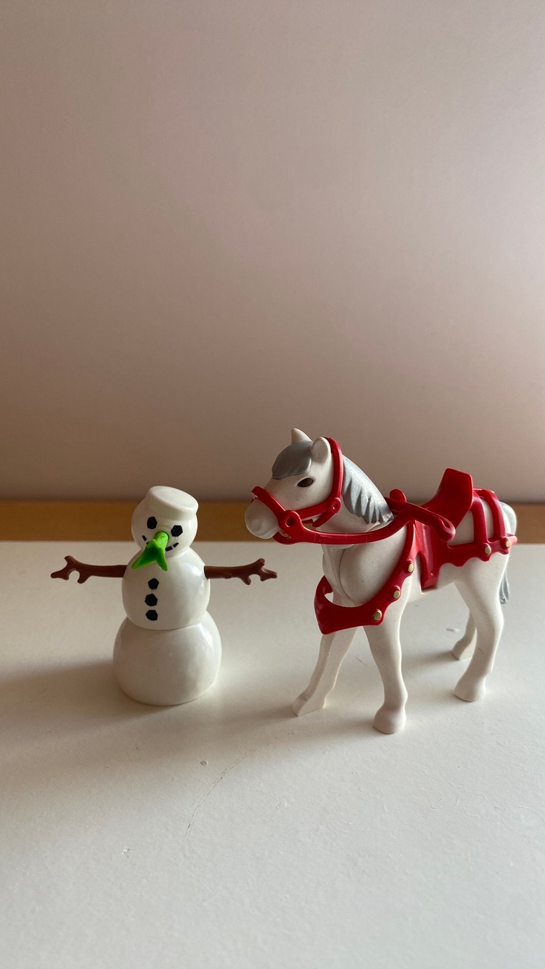 Playmobil winter sneeuwpop en paard van sinterklaas, Ophalen of Verzenden, Gebruikt, Losse onderdelen, Overige typen