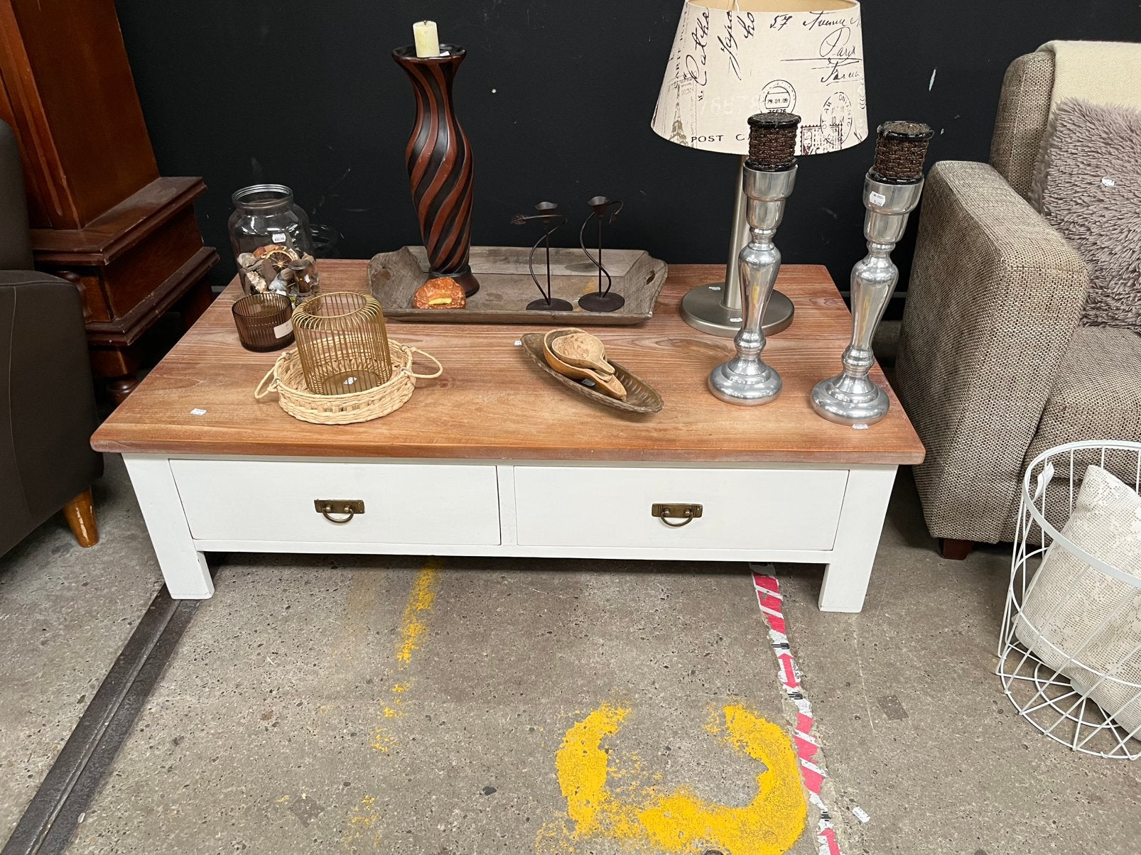 Landelijke houten salontafel WD-028 marktplaats nummer 108, Ophalen, Gebruikt, Rechthoekig, 75 cm of meer