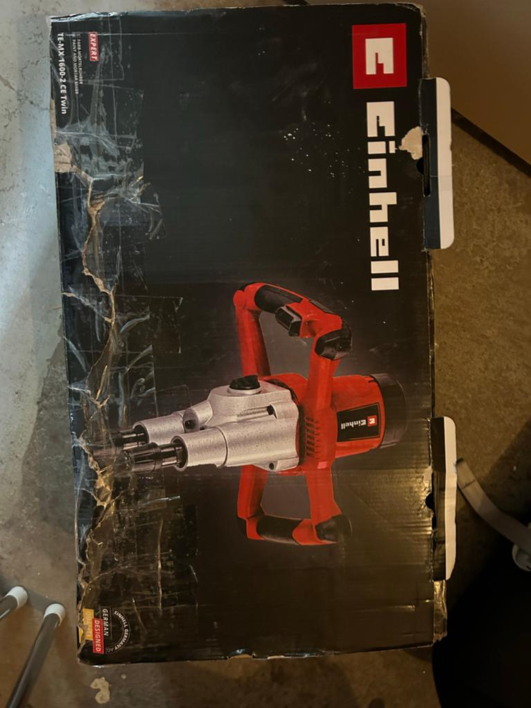 Einhell TE-MX 1600-2 CE Twin Verf- en Mortelmenger, Ophalen of Verzenden, Zo goed als nieuw