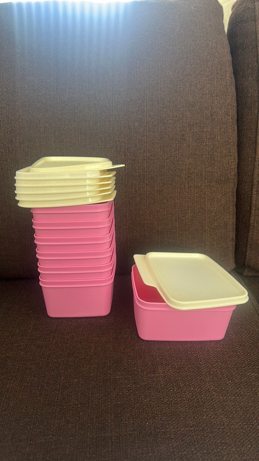 6 tupperware bakjes €5, Huis en Inrichting, Emmers, Ophalen, Zo goed als nieuw, Kunststof