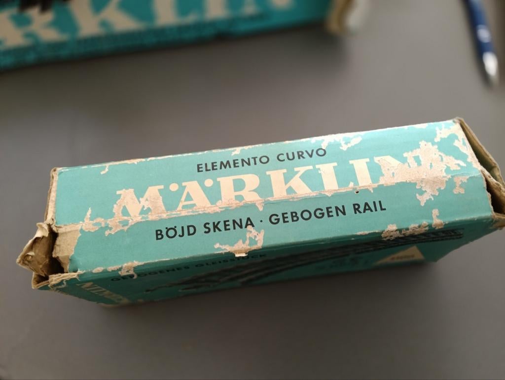 Märklin Gebogen Rails 5100 (10 stuks) 2 doosjes, Ophalen, Wisselstroom, Gebruikt, Rails