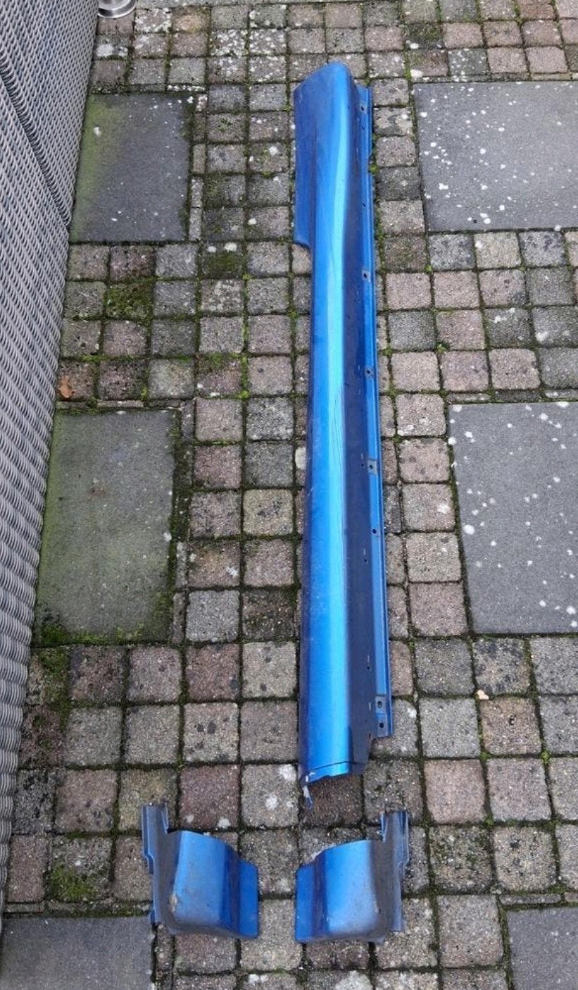 Te koop: Opel corsa d sideskirts opc blauw LINKS., Auto-onderdelen, Carrosserie en Plaatwerk, Ophalen, Gebruikt, Links, Opel
