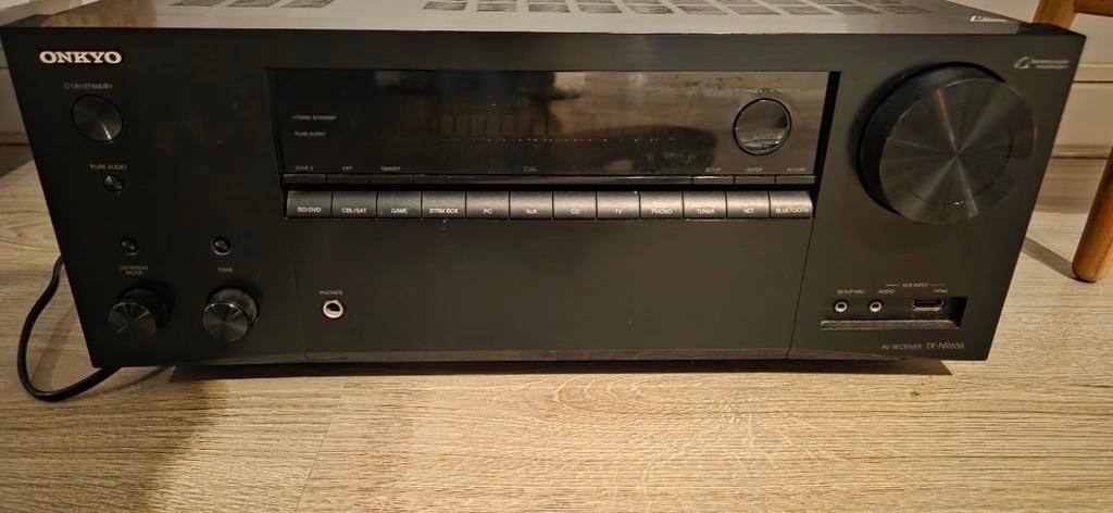 Onkyo versterker TX-NR656 AV-receiver, Ophalen of Verzenden, Zo goed als nieuw, 120 watt of meer, Onkyo