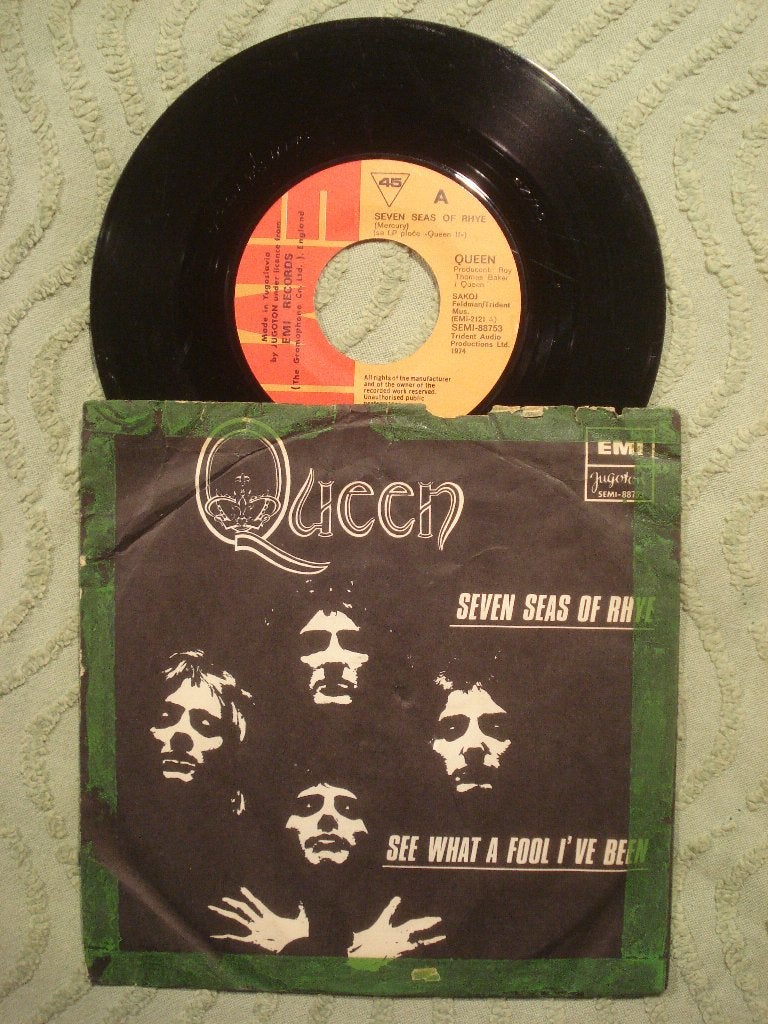Queen 7" Vinyl Single: 'Seven Seas Of Rhye’ (Joegoslavië) 2, Cd's en Dvd's, Vinyl Singles, Ophalen of Verzenden, Gebruikt, Rock en Metal
