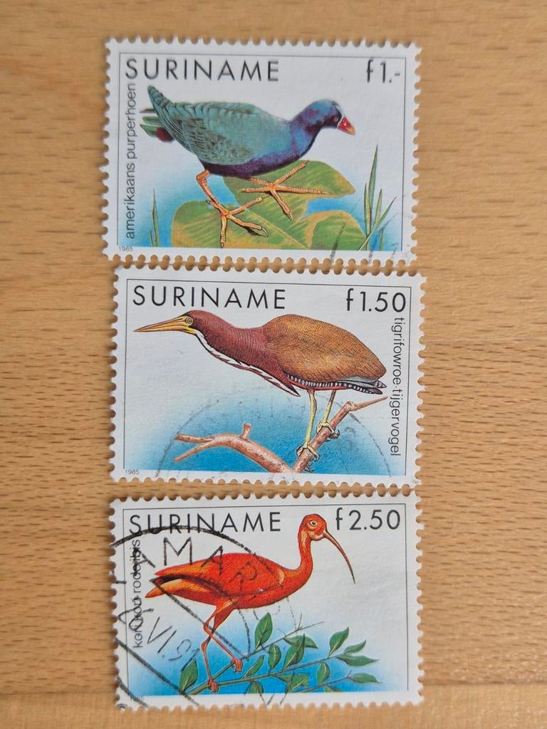 Suriname 1985 vogels, Postzegels en Munten, Postzegels | Suriname, Ophalen of Verzenden, Gestempeld