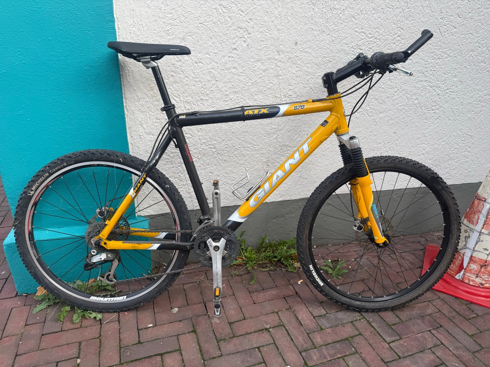 Giant ATX Mountainbike - Retro met Rock Shox voorvork, Gebruikt, Hardtail, Heren, Schijfrem