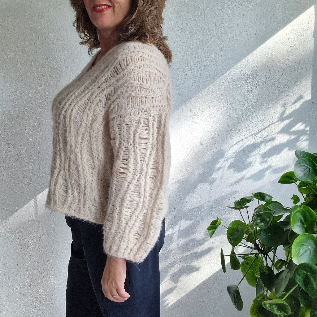 INTI Knitwear vest | Maat M | Crème | Alpaca |, Maat 38/40 (M), Nijmegen, Beige, Verhip-vintage.nl