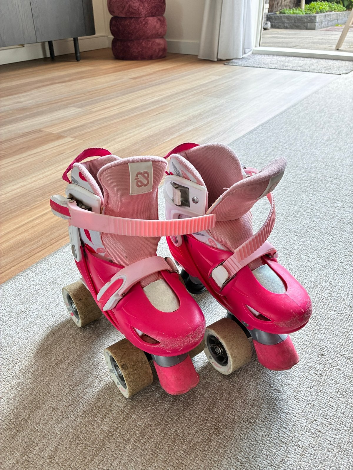 Roze verstelbare rolschaatsen voor kinderen, maat 29-32, Kinderen en Baby's, Ophalen, Verstelbaar, Gebruikt, Kinderen
