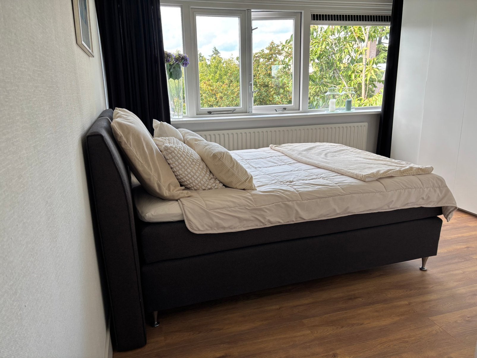 Mio Dormio Boxspring 160 x 200 cm, bruin, Ophalen, Bruin, Tweepersoons, Zo goed als nieuw