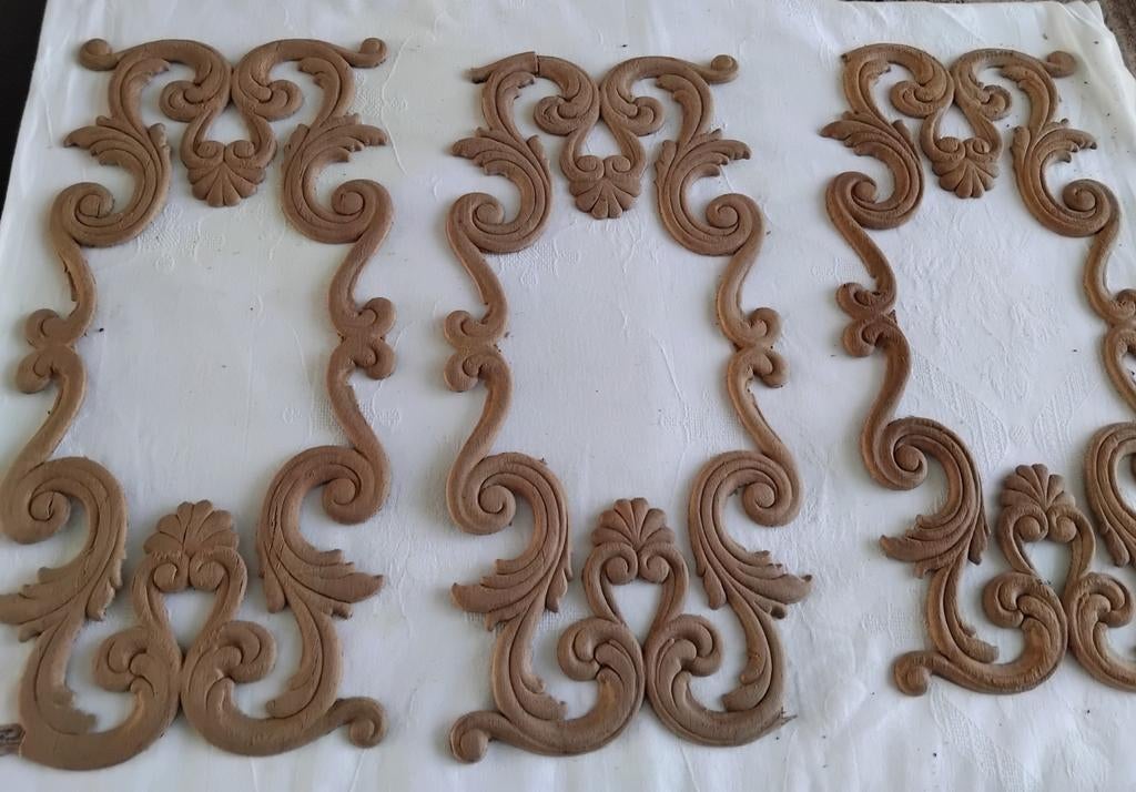 Houten decoratieve ornamenten 3 stuks, Ophalen of Verzenden